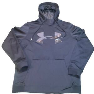 Under Armour ColdGear Fleece Black Pullover Hoodie Men's Loose Fit Size M Hooded